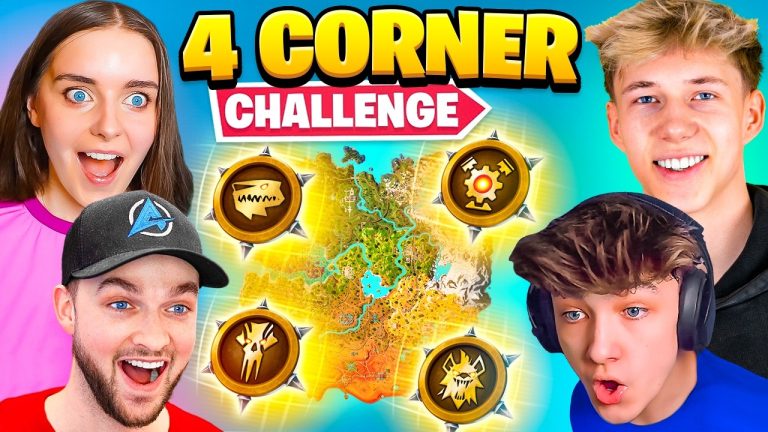 The *MYTHIC* 4 Corner Challenge in Fortnite Season 3!