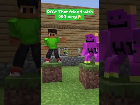 POV: That Laggy Friend in Minecraft 😂…#shorts  #minecraft