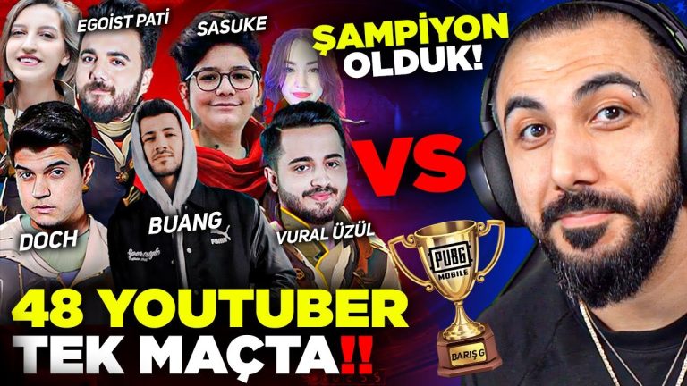 48 YOUTUBER’A KARŞI BÜYÜK KAPIŞMA!! ATLANTİS TURNUVASI ŞAMPİYONU OLDUK! 🏆 | PUBG MOBILE